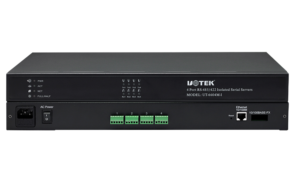 宇泰工業級UT-6604M-I光電隔離型串口服務器.jpg 宇泰工業級UT-6604M-I光電隔離型串口服務器.jpg