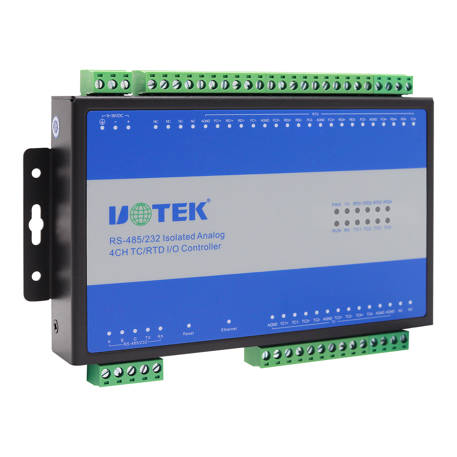 RS-485/232/以太網 隔離4通道模擬量TC/RTD I/O采集器