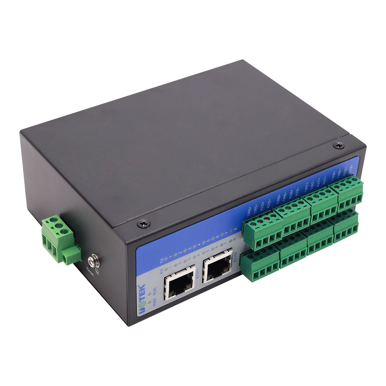 導軌式8口RS-485/422 串口服務器