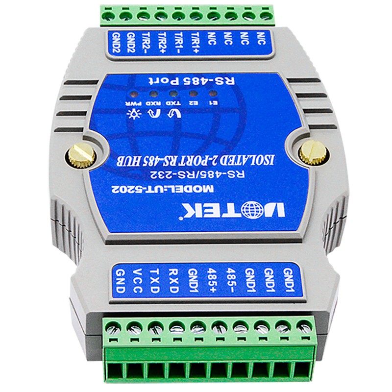 RS-485導軌式串口集線器